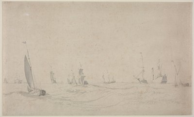 荒海での発送、1665年。 作： Willem van de Velde