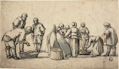 オランダの魚市場 作： Willem van de Velde I