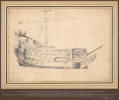 1648年頃のイギリス船（ライオン号？ 作： ウィレム・ファン・デ・ヴェルデ長老