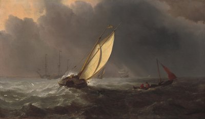 嵐の前、1700年頃。 作： Willem van de Velde the Younger