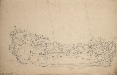 イギリス人5等兵の肖像 1675年頃（黒鉛画） 作： Willem van de Velde the Younger