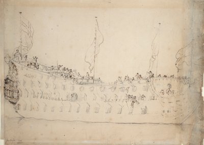 ロイヤルソブリン」の肖像（1701年） 作： Willem van de Velde the Younger