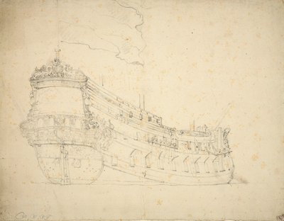 ワッケンデ・ボーイの肖像」1664年頃（オフセット） 作： Willem van de Velde the Younger