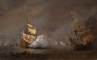 英蘭戦争の海戦 作： Willem van de Velde the Younger