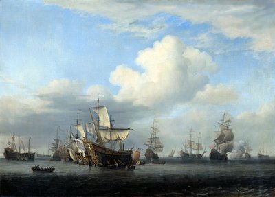 捕らえられたスウィフトシュア、セブンオークス、ロイヤルジョージ、コンバーティン...、c1666 作： Willem van de Velde the Younger