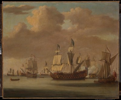 凪：王室御用達のヨット「ロイヤル・ジェームス号」とその他の船舶 作： Willem van de the Elder Velde