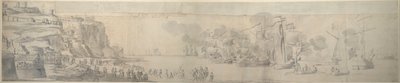ドーバーに上陸したモデナのマリア、1673年11月21日-12月1日、1673年頃（黒鉛画） 作： Willem van de the Elder Velde