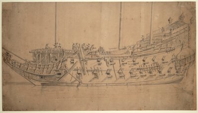 ハンニバル号」の肖像、1659年頃（ドローイング） 作： Willem van de the Elder Velde
