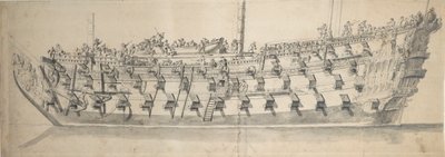 ネプチューン号」の肖像、1685年頃（デッサン） 作： Willem van de the Elder Velde