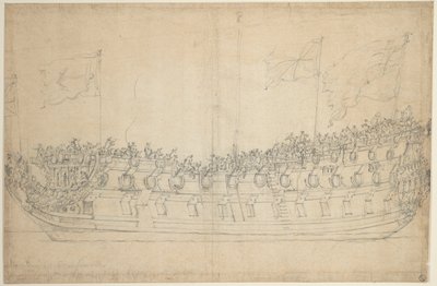 スターリング城」の肖像画 作： Willem van de the Elder Velde