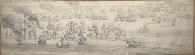テクセル海峡の戦い（Kijkduin） 作： Willem van de the Elder Velde