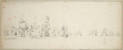スコットランド沖に横たわるフリースラント艦隊 作： Willem van de the Elder Velde