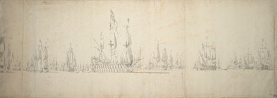 ローストフトの戦いの前日、1665年6月2日～12日 作： Willem van de the Elder Velde