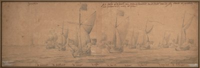 1677年12月9日、オランダ沿岸に到着したヨット 作： Willem van de the Elder Velde
