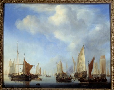 ラ・プティット・フリート 若き日のウィレム・ファン・デ・ヴェルデ2世（1633-1707）の絵画 作： Willem van de Velde the Younger