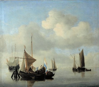 穏やかな天候でマリン... 作： Willem van de the Younger Velde