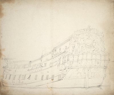 イギリス人4等兵の肖像 1675年頃（黒鉛画） 作： Willem van de Velde the Younger