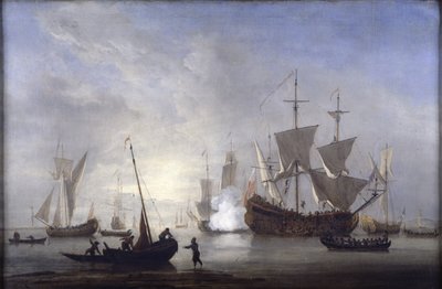 凪の船」1680年頃（油彩・キャンバス 作： Willem van de Velde the Younger