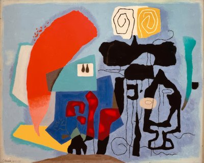 青に拳 作： Willi Baumeister