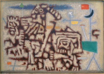 二つの世界時代（青のバリエーション） 作： Willi Baumeister