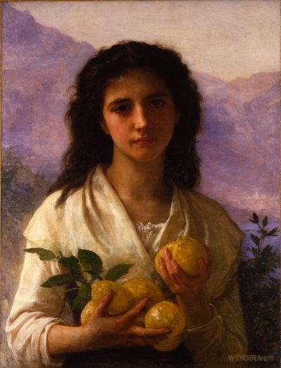 レモンを保持している女の子 作： William-Adolphe Bouguereau