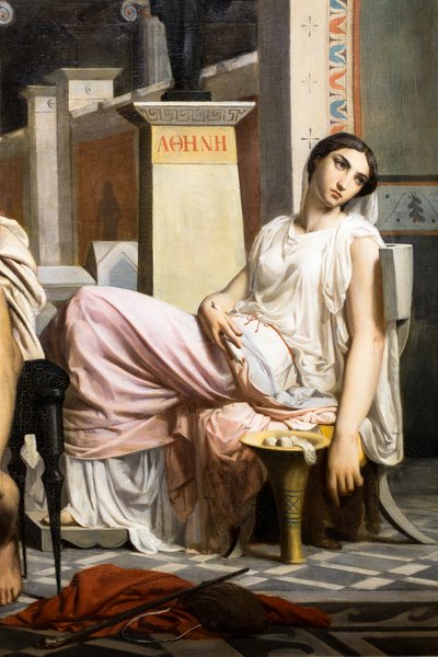 トロイから帰還したオデュッセウス、看護婦に認められる 作： William Adolphe Bouguereau