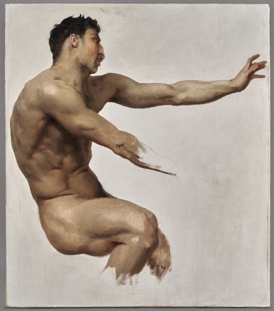 ニンフとサテュロスのためのサテュロスの習作 1873年頃 油彩・カンヴァス 作： William Adolphe Bouguereau