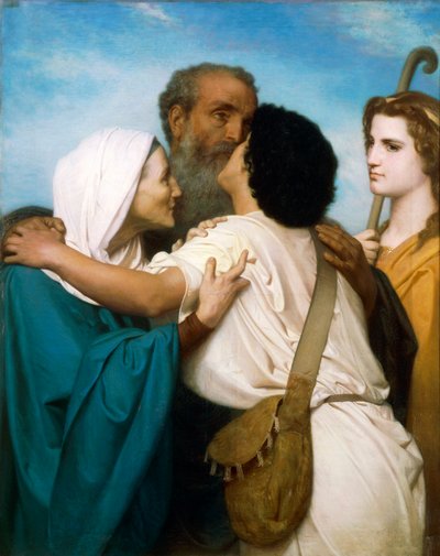 ウィリアム・アドルフ・ブーグローによるトビアスの帰還（1825-1905） 作： William Adolphe Bouguereau