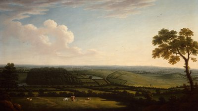 町を遠望する広大な樹木の風景（オイル） 作： Joseph Mallord William Turner