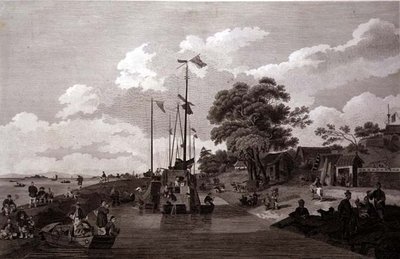 ウィリアム（1747-1810）とエリザベス・エリスが彫った「大運河から土塁で隔てられたパオヨン湖の眺め」、G・ニコルが出版。 作： William (after) Alexander
