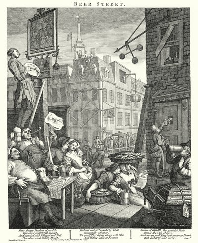 ビアストリート（彫刻 作： William (after) Hogarth
