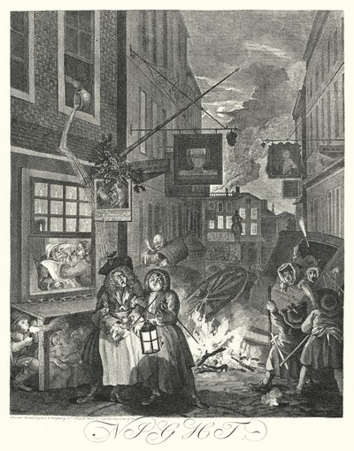 夜(彫刻) 作： William (after) Hogarth