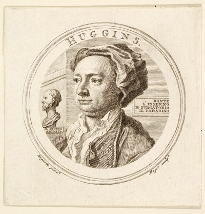 ウィリアム・ハギンズの肖像、1760年に出版。1760年に出版されたもの（彫刻 作： William (after) Hogarth