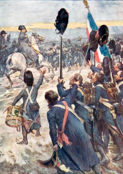 兵士たちよ、この戦いは雷鳴に違いない」（カラーリトグラフ） 作： William (after) Rainey