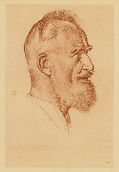 ジョージ・バーナード・ショーの肖像（リトグラフ） 作： William (after) Rothenstein