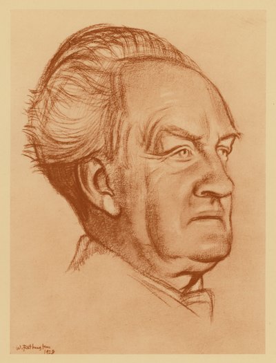ゲルハルト・ハウプトマンの肖像（リトグラフ） 作： William (after) Rothenstein