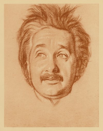 アルベルト・アインシュタイン教授の肖像（リトグラフ） 作： William (after) Rothenstein