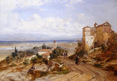 イタリア・ネミの2つの修道院 作： William (attr. to) Oliver