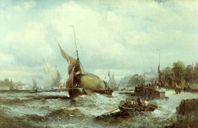 荒れた海 作： William A. Thornley or Thornbery