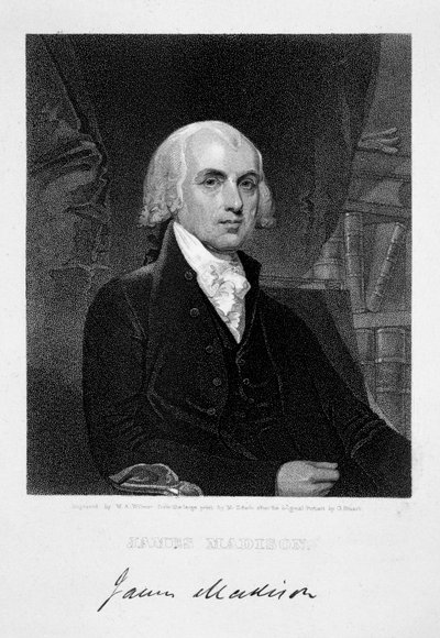 ジェームズ・マディソン（第4代アメリカ合衆国大統領、19世紀 作： William A Wilmer