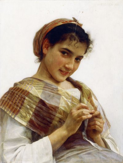 ブルトンの少女、1889年 作： William Adolphe Bouguereau