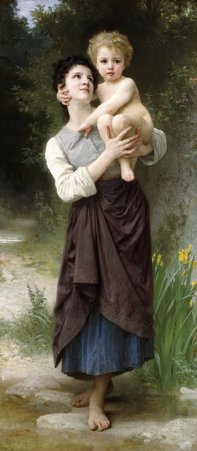兄と妹、1887 作： William Adolphe Bouguereau