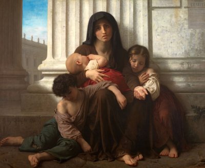 Charity, 1865年には「The Indigent Family」としても知られています。 作： William Adolphe Bouguereau