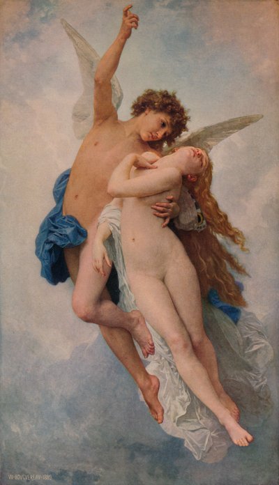 キューピッドとプシュケ、1889年、1938年 作： William Adolphe Bouguereau