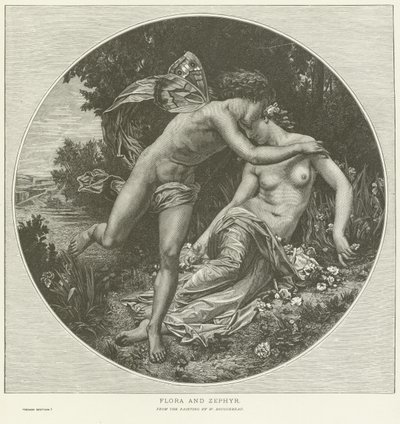 フローラとゼファー 作： William Adolphe Bouguereau