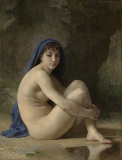 着席ヌード、1884 作： William Adolphe Bouguereau