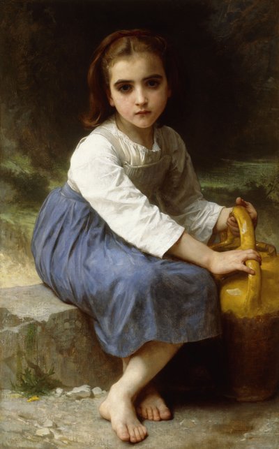 投手を持つ少女;水差しを持つ少女、1885 作： William Adolphe Bouguereau
