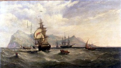 往路-マデイラ島のフンシャル・ロードに入る 作： William Adolphus Knell