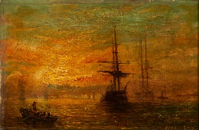 ローイングアウト（オイルオンボード） 作： William Adolphus Knell