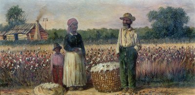 アメリカ南部のコットンピッカーズ（ボード）（ペアは67736を参照） 作： William Aiken Walker